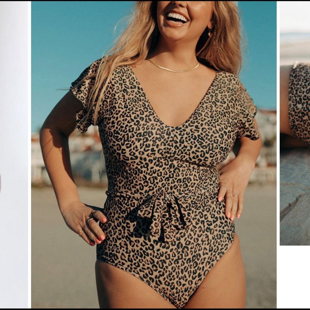 !!! NWT !!! Charm Swim leopard print bathing suit. Size xl